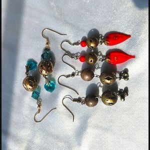 Repurposed Swarovski VTG Crystal silver earrings